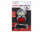 Torch: LED | 20lm,120lm | TWINS 2.0 | bicycle