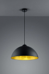 Trio Romino II piekarama lampa E27 matt black/gold brushed steel 308000132 4017807288827