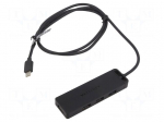 Hub USB | USB A socket x4,USB C plug | USB 3.0 | PnP | black | 5Gbps