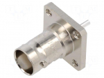 Connector: BNC | socket | female | straight | 50&Omega; | soldering | PTFE
