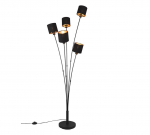 Trio Tommy stāvlampa 5-pc E14 matt black/gold  R46335979 4017807507577