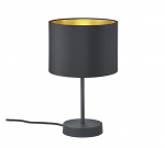 Trio Hostel table lamp E27 matt black/gold gaismeklis 508200179 4017807392555