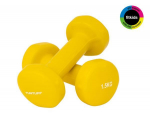 Tunturi Vinyl Dumbbells 1.5kg, Yellow, 2pcs