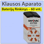 60 tk. &Ouml;konoomne kuuldeaparaadi patareide komplekt | suurus 312 | Eriti t&auml;iustatud Zn-Air PR41