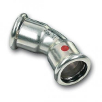 SANHA-Therm cinkota tērauda līkums 45G FF 28x28 Cinkota tērauda līkums 45&deg; FF