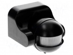 Motion sensor | wall mount | 230VAC | IP44 | 12m | Range: 10s&divide;7min | 180&deg;