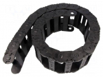 Cable chain | 2500 | Bend.rad: 100mm | L: 1012mm | Int.height: 25mm