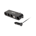 Auto- ja mootorrattatooted, elektroonika, navigatsioon, CB raadio // Auto elektroonikakomponendid : Installatsioonikaablid : Kaitsealused : &Uuml;hendused // Rozdzielacz gniazda zapalniczki samochodowej x4 z kablem i USB