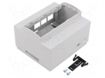 Enclosure: for computer | grey | for DIN rail mounting