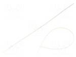 Cable tie | L: 365mm | W: 3.5mm | natural | polyamide | 100pcs | -35&divide;85&deg;C