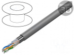 Wire | F/UTP | 4x2x24AWG | stranded | CCA | PVC | grey | 305m | CPR: Fca