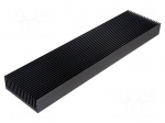 Heatsink: extruded | grilled | black | L: 1000mm | W: 250mm | H: 83mm