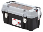 Chest | tool case | black-grey | polymer | OPTIMA | 586x296x305mm | 25kg