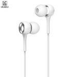 iKAKU KSC-401 Universal Lightweight HiFi In-Ear Headphones 3.5mm with Microphone 1.2m White
