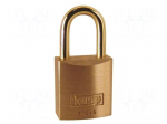 Padlock | shackle | brass | Protection: low (level 1) | A: 15mm | B: 12mm