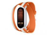 Xiaomi Dual-tone Leather Strap | 140&ndash;180mm | White and Orange | Calf Leather