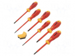 Screwdriver: insulated-set | insulated | Phillips,Pozidriv&reg;,slot