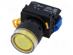 Switch: push-button | 22mm | Stabl.pos: 1 | NO | yellow | LED | IP65 | YW