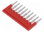 Comb bridge | red | terminals: 10 | 4mm