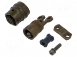 Connector: military | plug | female | PT/451 | 7.5A | 600V | PIN: 4 | olive