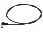 Cable: for sensors/automation | M8 | PIN: 3 | angled | 1m | plug | 60VDC