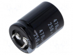 Capacitor: electrolytic | SNAP-IN | 470uF | 250VDC | &Oslash;25x35mm | &plusmn;20%
