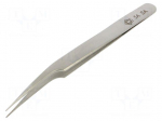 Tweezers | 115mm | for precision works | Blades: curved,narrowed
