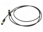 Cable: for sensors/automation | M12 | PIN: 4 | straight | plug | PUR