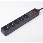 Circuit breaker EnerGenie  Surge Protector SPG5-C-10/ 3 m/ 5 Sockets/ Black