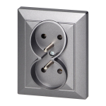 Uued tooted // Gniazdo podw&oacute;jne p/t 2x2P+Z Pearl, 16A, 250V, PT-6 P, antracyt