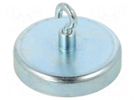 Magnet: permanent | hard ferrite | 220N | 50mm | with hook