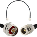 Rangeful N Male Hex / N Female 50cm koaksiaalkaabel &mdash; HF240 (vastab LMR240) HF240-NMH-NF-0.5
