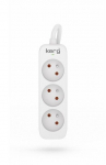KERG power strip 3 sockets 1,5m 16A