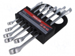 Wrench: combination spanner-set | Chrom-vanadium steel | 6pcs.