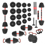 6IN1 WEIGHT SET HMS SGN130 (BARBELL, DUMBBELL AND KETTLEBELL) 30KG