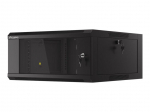 Servers Lanberg  Rack cabinet 19" wall-mounted 4U 600 fast assembly (flat pack), black |