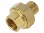 Splice terminal: double connector | brass CW617N | Thread: G 3/4"
