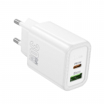 Adapter Hoco N63 Gentle PD30W+QC3.0 charger(EU) White