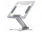Stand | 5kg | 15.6" | silver | aluminium | 240x215x60mm | laptop