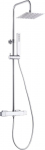Rain shower with thermostat battery