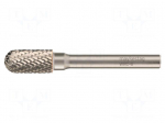 Rotary burr | &Oslash;: 16mm | L: 70mm | Working part len: 25mm | 6mm | metal | 6