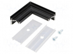 Connector 90&deg; | black | aluminium | Application: CORNER10