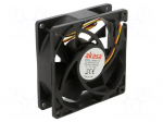 Fan: DC | axial | 12VDC | 80x80x25mm | 39.5dBA | ball | 3800rpm