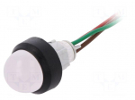 Indicator: LED | prominent | 24VDC | 24VAC | Cutout: &Oslash;13mm | 300mm leads