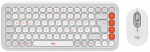 Keyboard + Mouse Logitech POP ICON COMBO OFF White Orange US