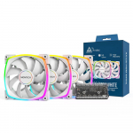 Montech AX120 PWM ARGB Fan, 3-pack, 120mm, White