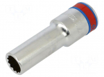 Socket: 12-angles | socket spanner | 1/2" | 1/2" | 77mm | long