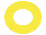 Warning plate | 22mm | 3SU1.5 | -25&divide;70&deg;C | &Oslash;mount.hole: 22mm | &Oslash;: 45mm
