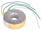 Transformer: toroidal | 50VA | 230VAC | 12V | 4.167A | 0.63kg | &Oslash;: 80mm