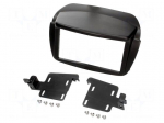 Radio mounting frame | Fiat,Opel | 2 DIN | black